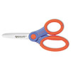 Ultra Soft Handle Scissors W/antimicrobial Protection, Rounded Tip, 5" Long, 2" Cut Length, Randomly Assorted Straight Handle