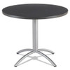Cafeworks Table, Cafe-height, Round Top, 36" Diameter X 30h, Graphite Granite/silver