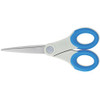 Scissors With Antimicrobial Protection, Pointed Tip, 7" Long, 3" Cut Length, Blue Straight Handle