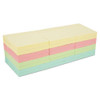 Self-stick Note Pad Cabinet Pack, 3" X 3", Assorted Pastel Colors, 90 Sheets/pad, 24 Pads/pack