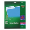 Clear Permanent File Folder Labels With Sure Feed Technology, 0.66 X 3.44, Clear, 30/sheet, 15 Sheets/pack