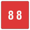 Numerical End Tab File Folder Labels, 8, 1.5 X 1.5, Red, 250/roll