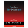 Photo Paper Pro Platinum, 11.8 Mil, 8.5 X 11, High-gloss White, 20/pack