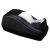 Deluxe Desktop Tape Dispenser, Heavily Weighted, Attached 1" Core, Black