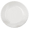 Classicware Plates, Plastic, 9" Dia, Clear, 18/bag, 10 Bags/carton