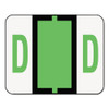A-z Color-coded End Tab Filing Labels, D, 1 X 1.25, White, 500/roll