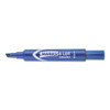 Marks A Lot Regular Desk-style Permanent Marker, Broad Chisel Tip, Blue, Dozen (7886)
