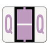 A-z Color-coded End Tab Filing Labels, Q, 1 X 1.25, White, 500/roll