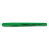 Pocket Highlighters, Fluorescent Green Ink, Chisel Tip, Green Barrel, Dozen