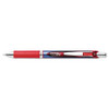 Energel Rtx Gel Pen, Retractable, Fine 0.5 Mm Needle Tip, Red Ink, Silver/red Barrel