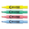 Hi-liter Desk-style Highlighters, Assorted Ink Colors, Chisel Tip, Assorted Barrel Colors, 4/set - AVE17752