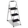 3-step Big Step Folding Stool, 200 Lb Capacity, 17.75w X 28d X 45.63h, Light Gray
