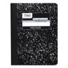 Composition Book, Wide/legal Rule, Black Cover, 9.75 X 7.5, 100 Sheets