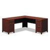 Enterprise Collection L-desk Pedestal, 70.13" X 70.13" X 29.75", Harvest Cherry, (box 1 Of 2)