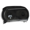 Twin Standard Roll Bath Tissue Dispenser, 12.75 X 5.57 X 8.25, Smoke