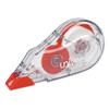 Correction Tape Dispenser, Non-refillable, Transparent Red Applicator, 0.2" X 315", 10/pack