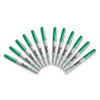 Metallic Fine Point Permanent Markers, Fine Bullet Tip, Green, Dozen