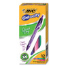 Gel-ocity Quick Dry Gel Pen, Retractable, Fine 0.7 Mm, Three Assorted Ink And Barrel Colors, Dozen