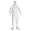 A20 Elastic Back And Ankle Hood And Boot Coveralls, X-large, White, 24/carton
