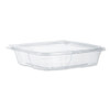 Clearpac Safeseal Tamper-resistant/evident Containers, Flat Lid, 35 Oz, 7.9 X 8.8 X 1.8, Clear, Plastic, 100/bag, 2 Bags/ct