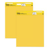 Vertical-orientation Self-stick Easel Pads, Unruled, 25 X 30, Yellow, 30 Sheets, 2/pack