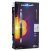 Signo 207 Needle Point Gel Pen, Retractable, Medium 0.7 Mm, Blue Ink, Black Barrel, Dozen