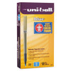 Deluxe Roller Ball Pen, Stick, Micro 0.5 Mm, Blue Ink, Metallic Gray Barrel, Dozen