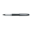 Grip Roller Ball Pen, Stick, Fine 0.7 Mm, Black Ink, Black Barrel, Dozen