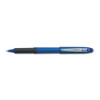 Grip Roller Ball Pen, Stick, Micro 0.5 Mm, Blue Ink, Blue Barrel, Dozen