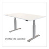 Cambio Height Adjustable Desk Base, 72" X 30" X 24.75" To 50.25", Silver