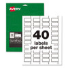 Permatrack Durable White Asset Tag Labels, Laser Printers, 0.75 X 1.5, White, 40/sheet, 8 Sheets/pack