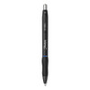 S-gel High-performance Gel Pen, Retractable, Bold 1 Mm, Blue Ink, Black Barrel, Dozen