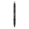 S-gel High-performance Gel Pen, Retractable, Medium 0.7 Mm, Blue Ink, Black Barrel, Dozen