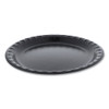 Placesetter Deluxe Laminated Foam Dinnerware, Plate, 10.25" Dia, Black, 540/carton