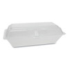 Foam Hinged Lid Containers, Single Tab Lock Hoagie, 9.75 X 5 X 3.25, White, 560/carton