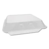 Smartlock Foam Hinged Lid Container, X-large, 9.5 X 10.5 X 3.25, White, 250/carton