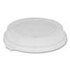 Clearview Dome-style Lid With Tabs, Fluted, 8.88 X 8.88 X 0.75, Clear, Plastic, 504/carton