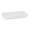 Supermarket Tray, #17, 8.3 X 4.8 X 0.65, White, Foam, 1,000/carton