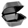 Smartlock Foam Hinged Lid Container, Sandwich, 5.75 X 5.75 X 3.25, Black, 504/carton