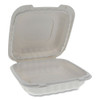 Earthchoice Smartlock Microwavable Mfpp Hinged Lid Container, 8.31 X 8.35 X 3.1, White, Plastic, 200/carton