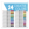 S-note Creative Markers, Assorted Ink Colors, Chisel Tip, Assorted Barrel Colors, 24/pack