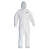 A30 Elastic-back And Cuff Hooded Coveralls, 4x-large, White, 21/carton