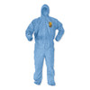 A60 Elastic-cuff, Ankles And Back Hooded Coveralls, 3x Large, Blue, 20/carton