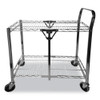 Stowaway Folding Carts, Metal, 2 Shelves, 250 Lb Capacity, 29.63" X 37.25" X 18", Black