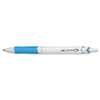 Acroball Purewhite Advanced Ink Ballpoint Pen, Retractable, Fine 0.7 Mm, Black Ink, White/blue Barrel