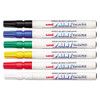 Permanent Marker, Fine Bullet Tip, Assorted Colors, 6/set