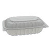 Earthchoice Vented Microwavable Mfpp Hinged Lid Container, 9 X 6 X 2.75, White, Plastic, 170/carton