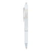 Frixion Clicker Design Erasable Gel Pen, Retractable, Extra-fine 0.5 Mm, Black Ink, White Barrel, Dozen