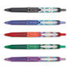Precise V5rt Deco Collection Roller Ball Pen, Retractable, Extra-fine 0.5 Mm, Assorted Peacock Ink And Barrel Colors, 5/pack