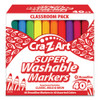 Super Washable Markers, Broad Bullet Tip, Assorted Colors, 40/set